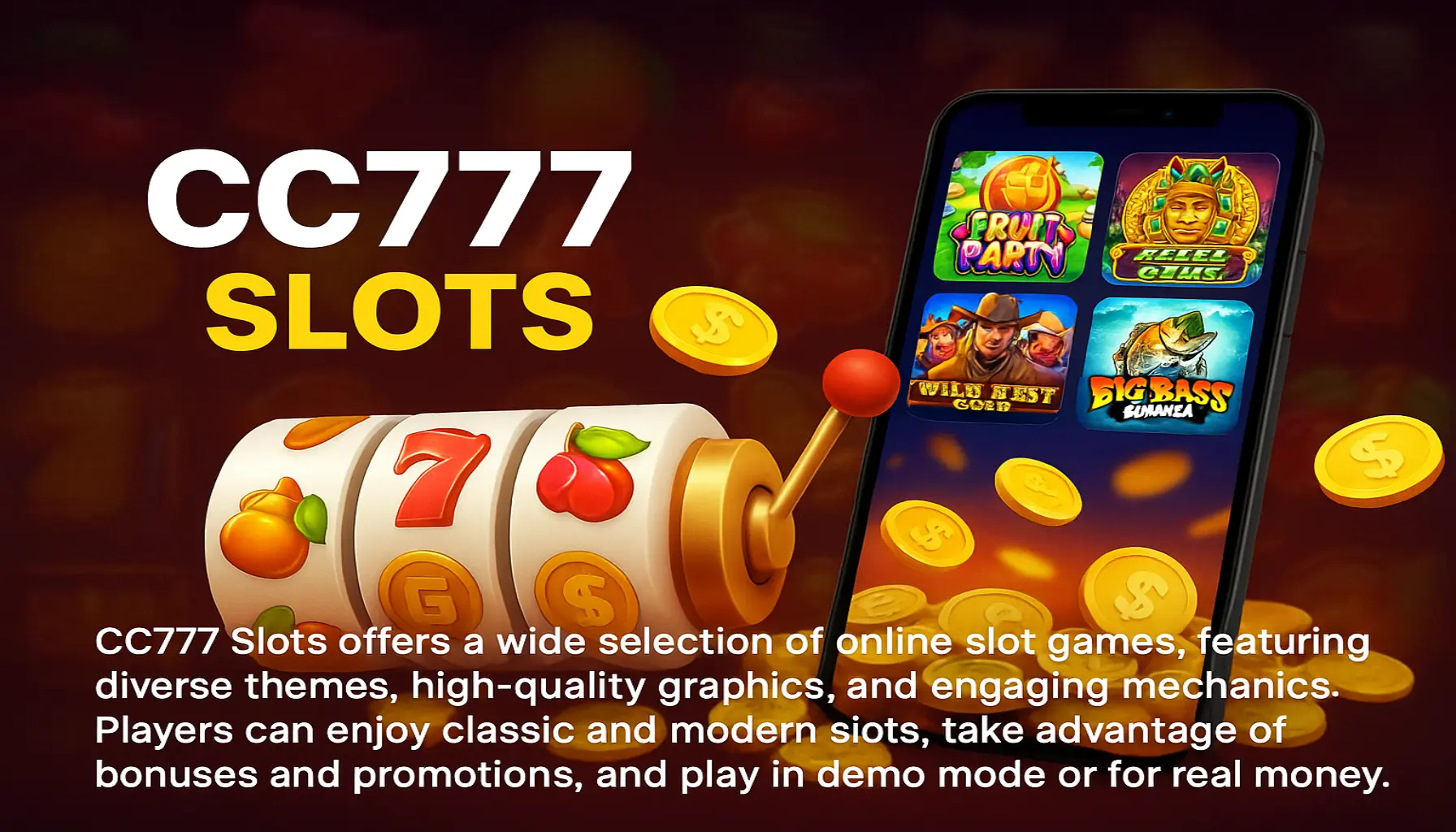 Jogos de Slot no Casino Online CC777