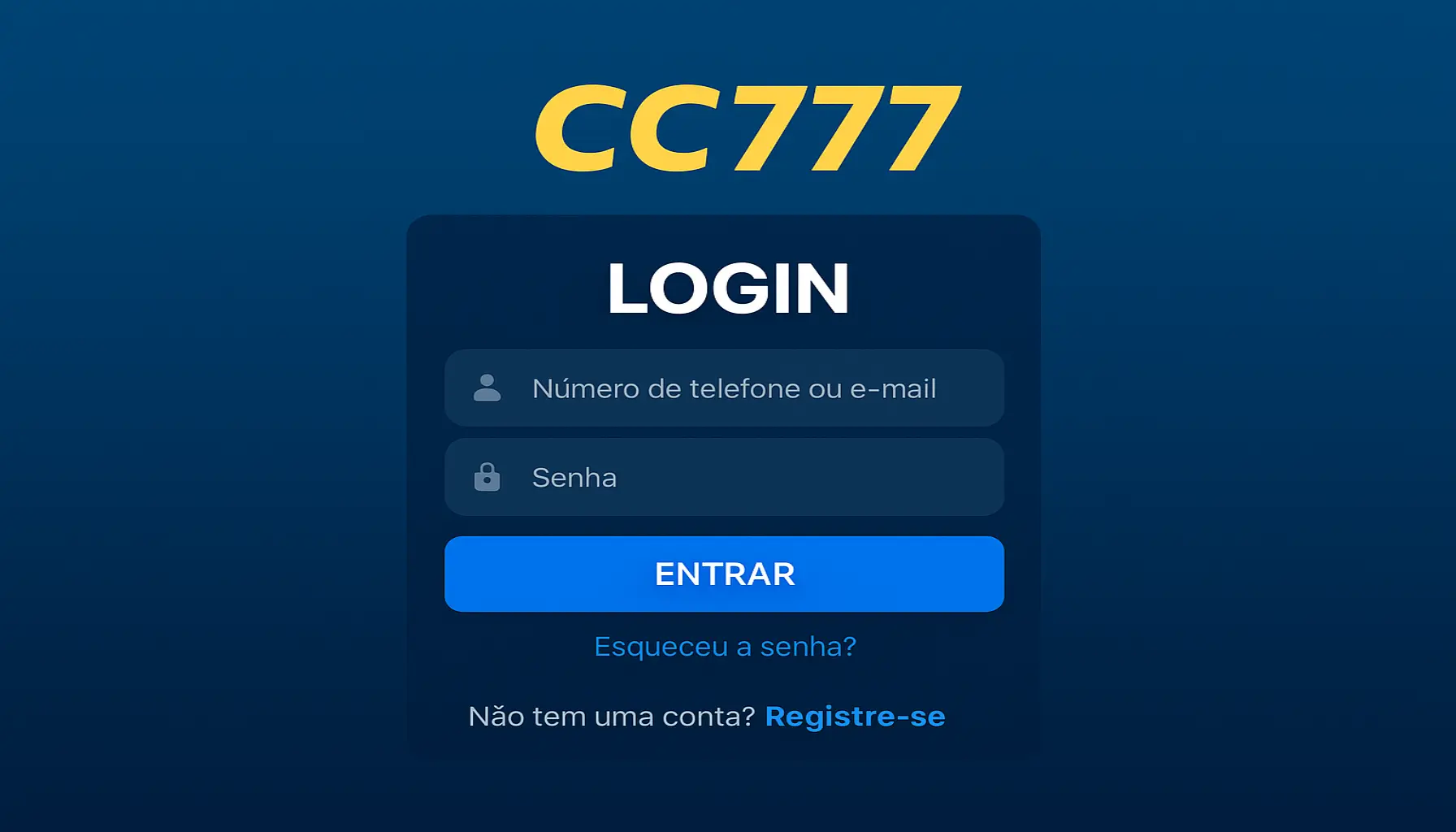Login no Cassino CC777
